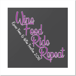 Wine, Food, Ride, Repeat Food and Wine Festival Shirt Posters and Art